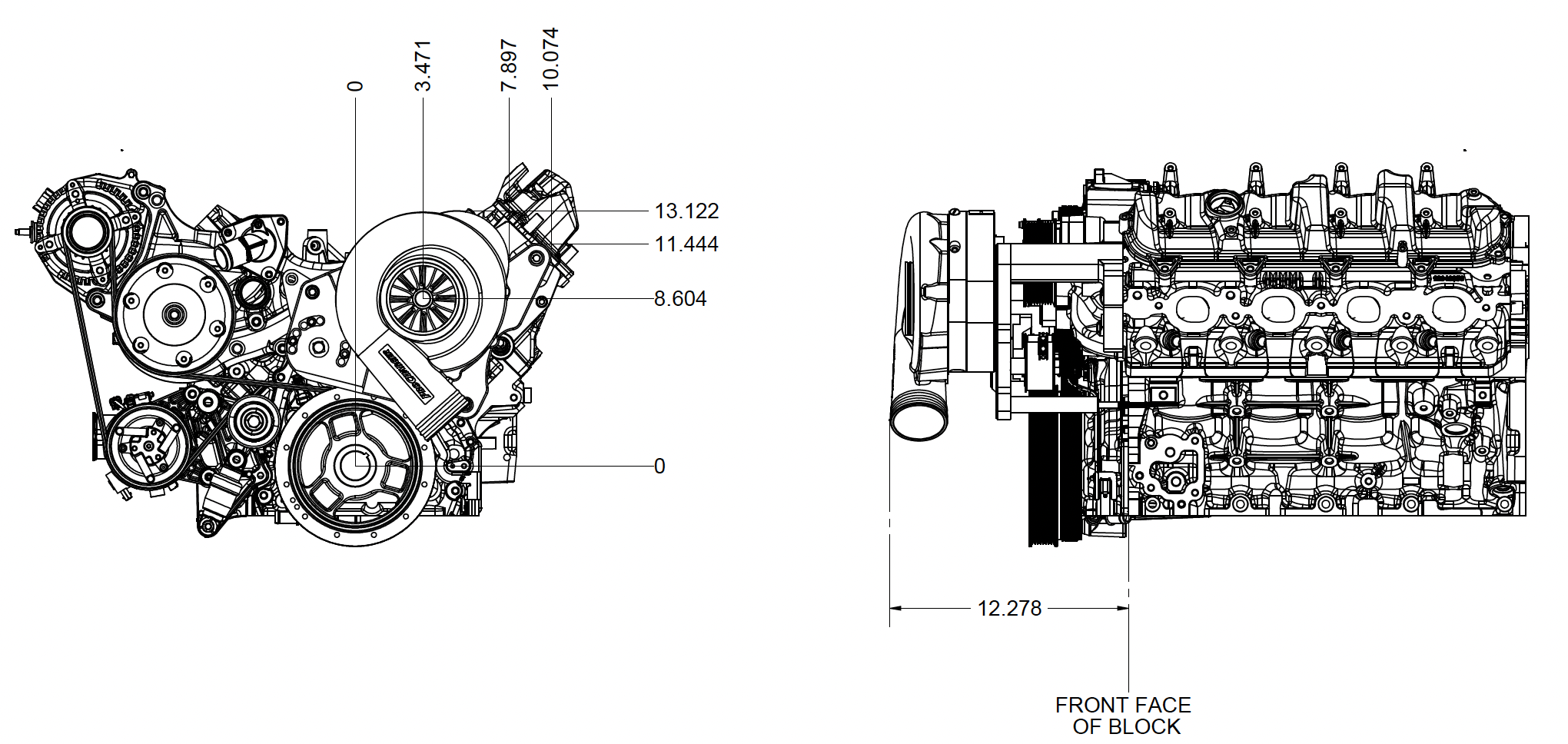 Reverse driver side mount LT swap supercharger kit